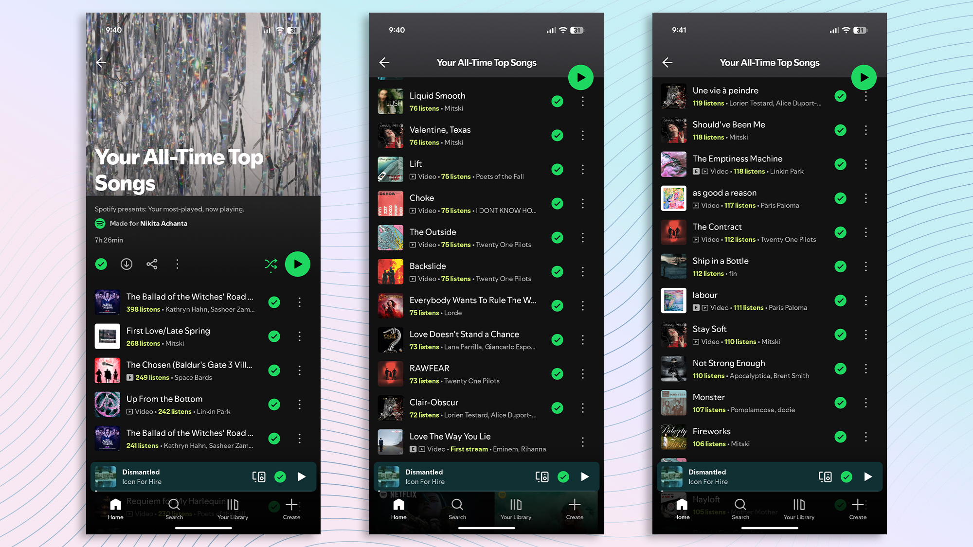 لیست پخش و آهنگ های محبوب ترین آهنگ های همه زمان ها Spotify