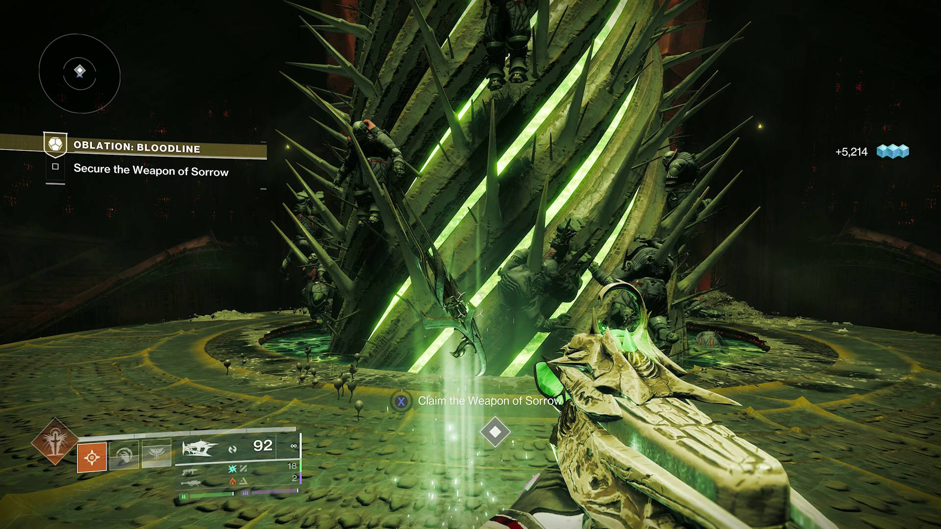 Destiny 2 Oblation Exotic mission Cull's Shadow weapon dropped by final boss