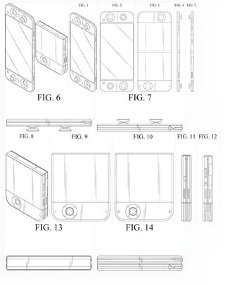 Patent drawings of a foldable gaming handheld console from Samsung