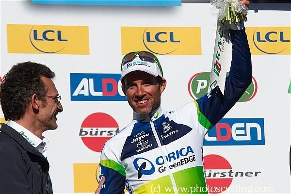 Michael Albasini (Orica-GreenEdge) proved his climbing abilities on the punchy stage to St. Vallier