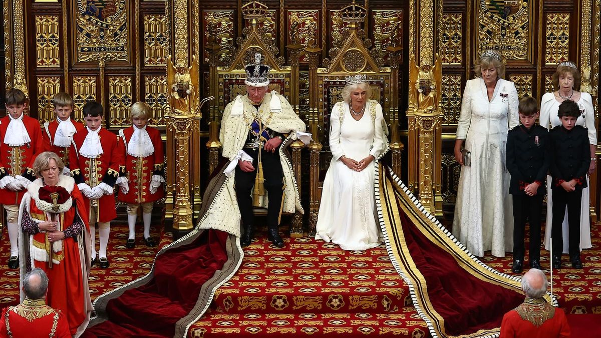 King Charles III delivering speech at the State Opening of Parliament