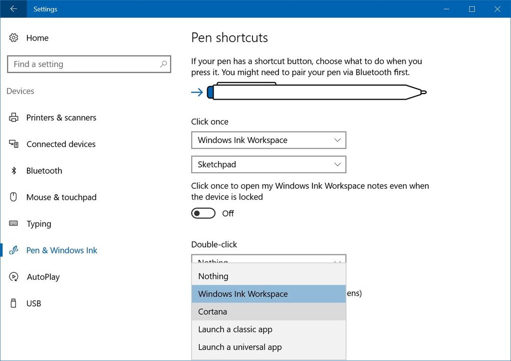 How to customize the active pen settings for Windows Ink on Windows 10 ...