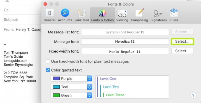 How to Change Default Fonts in Apple Mail | Laptop Mag