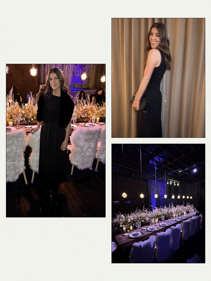 Woman in a black dress