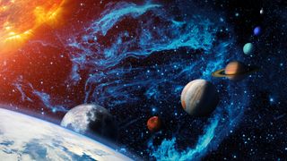 Digital illustration of the solar system. rbkomar via Getty Images