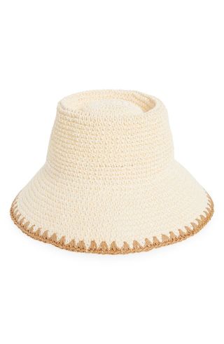 Whipstitch Straw Bucket Hat