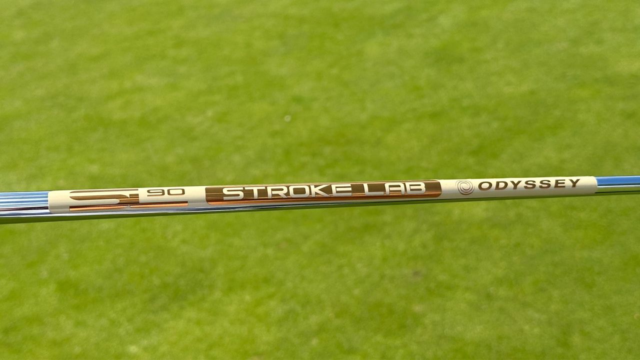 The Stroke Lab shaft and grip are designed with a giraffe theme