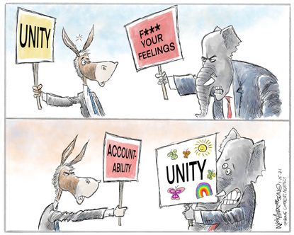 Political Cartoon U.S. GOP democrats