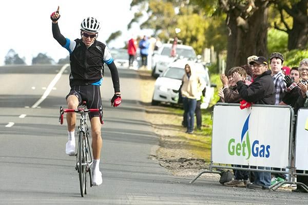 Number one: George Bennett (BikeNZ Ridestrong) wins the sixth stage of the tour in West Mooreville.