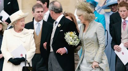 Camilla Parker-Bowles on her 2005 wedding day to Prince Charles