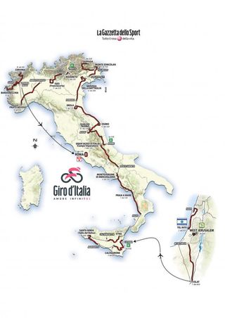 The 2018 Giro d'Italia route