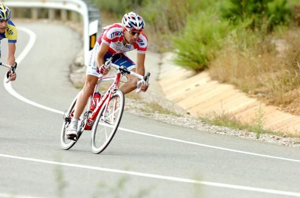 Alberto Losada (Katusha) in full flight.