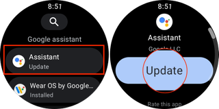 Update Google Assistant app on Galaxy Watch 5
