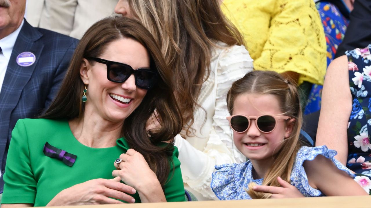 The Princess of Wales and Princess Charlotte watch Wimbledon together from the royal box