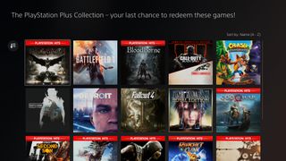 PlayStation Plus Collection - last chance to download screen