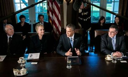 President Obama meets with cabinet members on Nov. 28