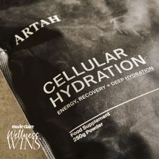 ARTAH Cellular Hydration review: A top shot of the electrolyte packaging