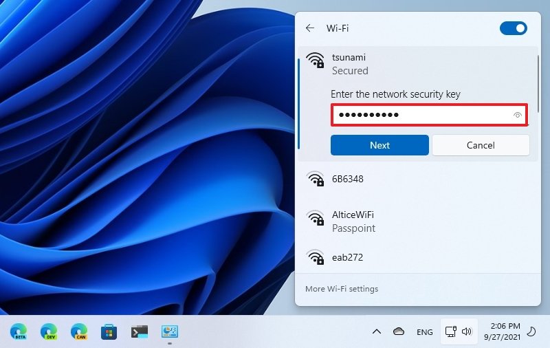 Wireless password prompt