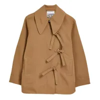 Ganni Heavy Twill Asymmetric Jacket, was £325 now £195 | Liberty