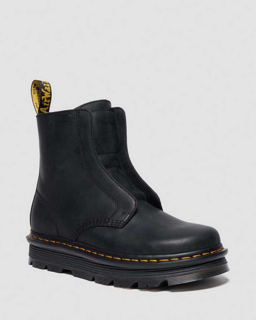 Dr Martens Zebzag Laceless Slip on Leather Boots