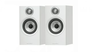 white hifi speakers from B&W