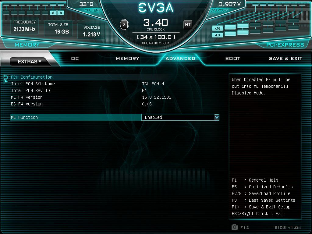 EVGA Z590 Dark - BIOS