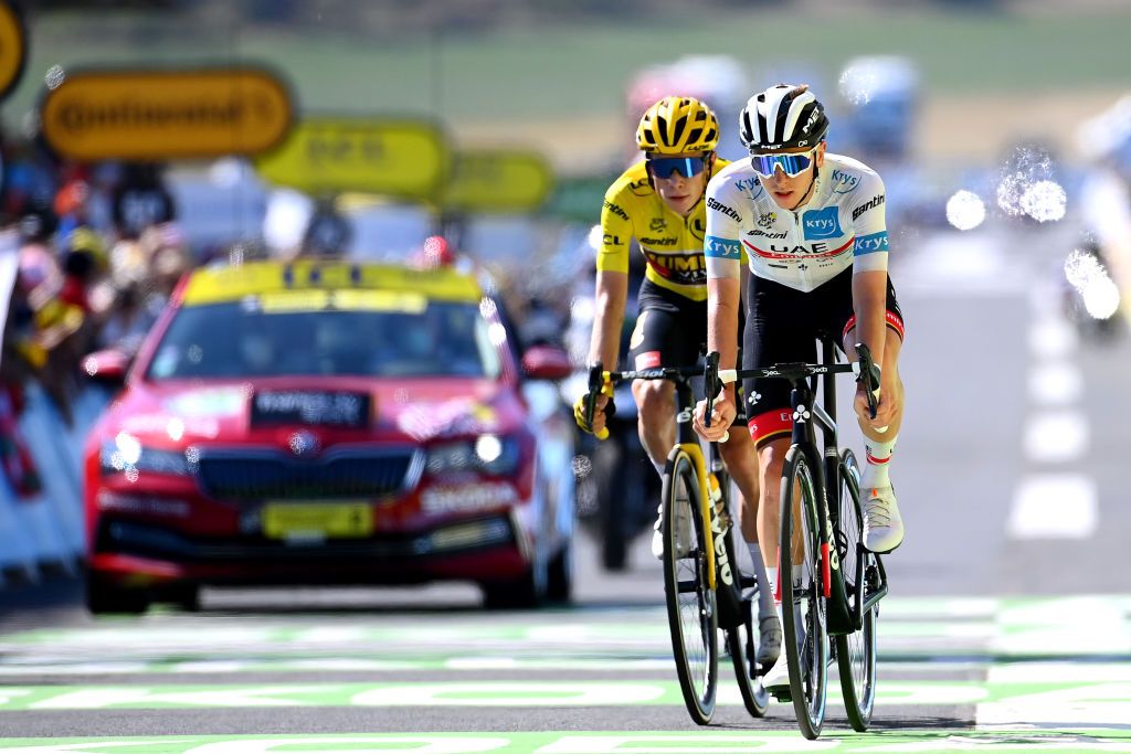 Tadej Pogacar could not shake Jonas Vingegaard on stage 14 of the Tour de France