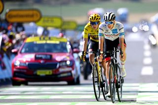 Tadej Pogacar could not shake Jonas Vingegaard on stage 14 of the Tour de France