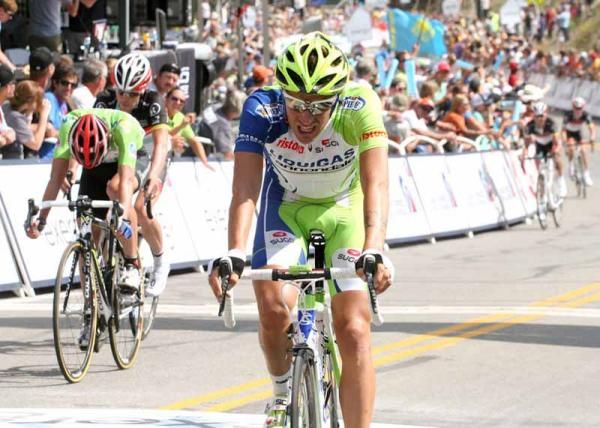 Damiano Caruso (Liquigas - Cannondale) crosses the line