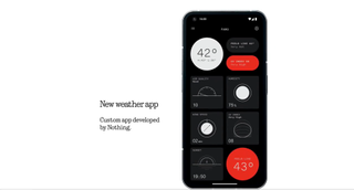 The new Nothing Phone (1) weather app in Nothing OS 1.5