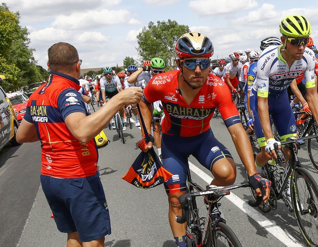 Feed time during stage 3 at the Tour de France