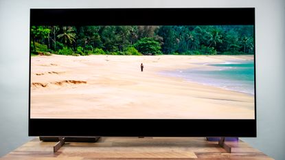 LG B6 OLED TV on a table