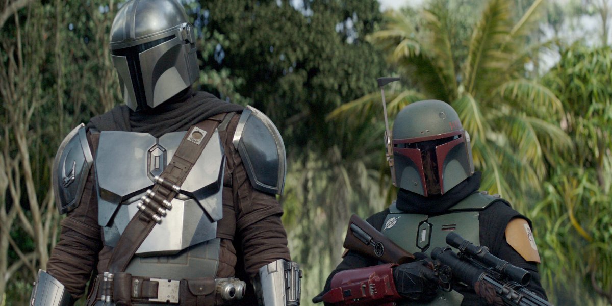 Pedro Pascal and Temuera Morrison in The Mandalorian Season 2