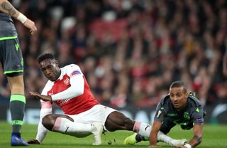 Welbeck suffered a season-ending injury in the goalless draw at home to Sporting.