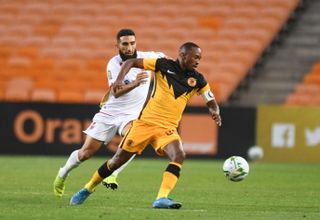 Bernard Parker of Kaizer Chiefs challenged by Sofian Yanis El Moudane of Wydad Casablanca