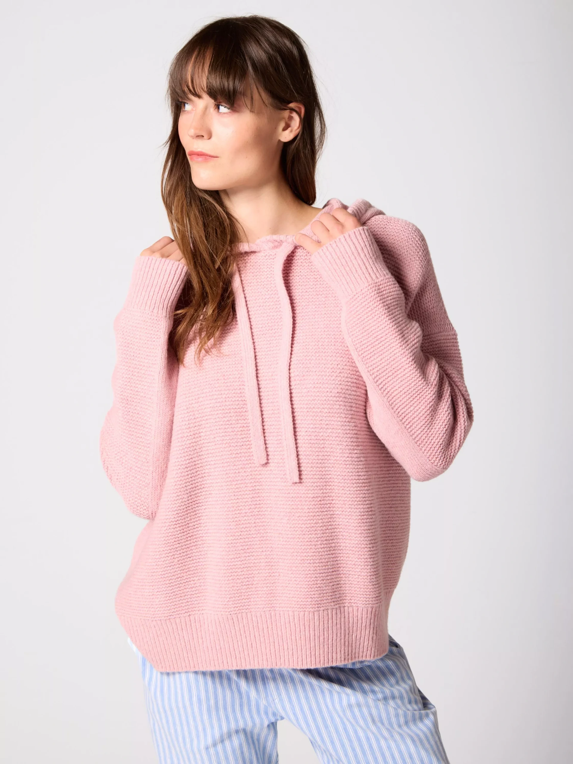 Mamu Wool Blend Hoodie, Pink