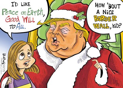 U.S. Trump border wall Santa Claus Christmas peace good will