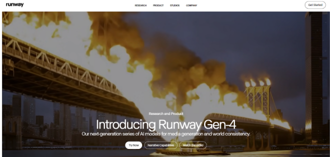 Runway Gen-4 screengrab