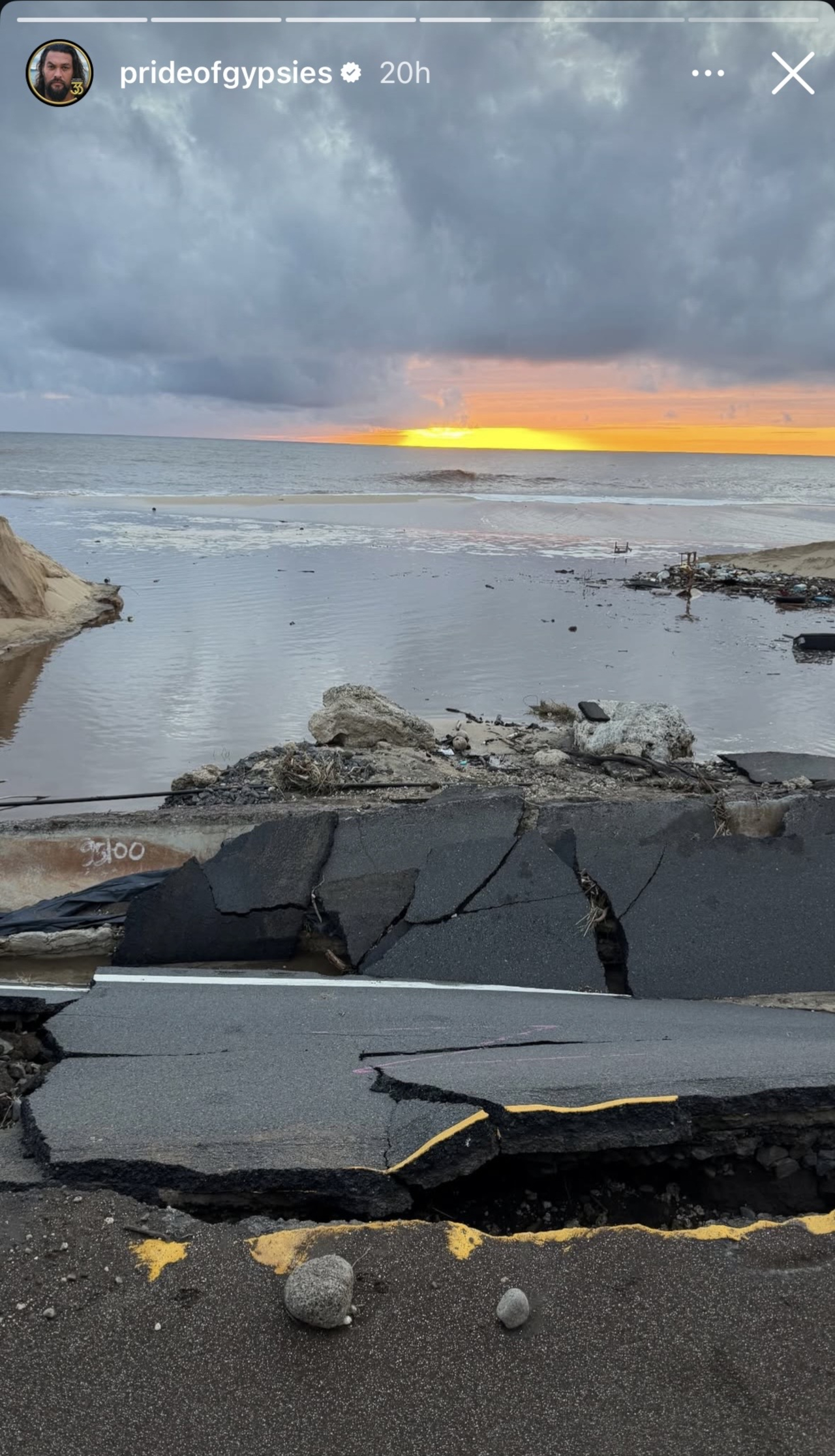 Jason Momoa's Instagram stories.