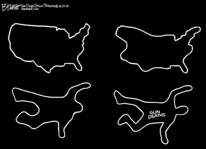 Editorial cartoon U.S Gun Violence