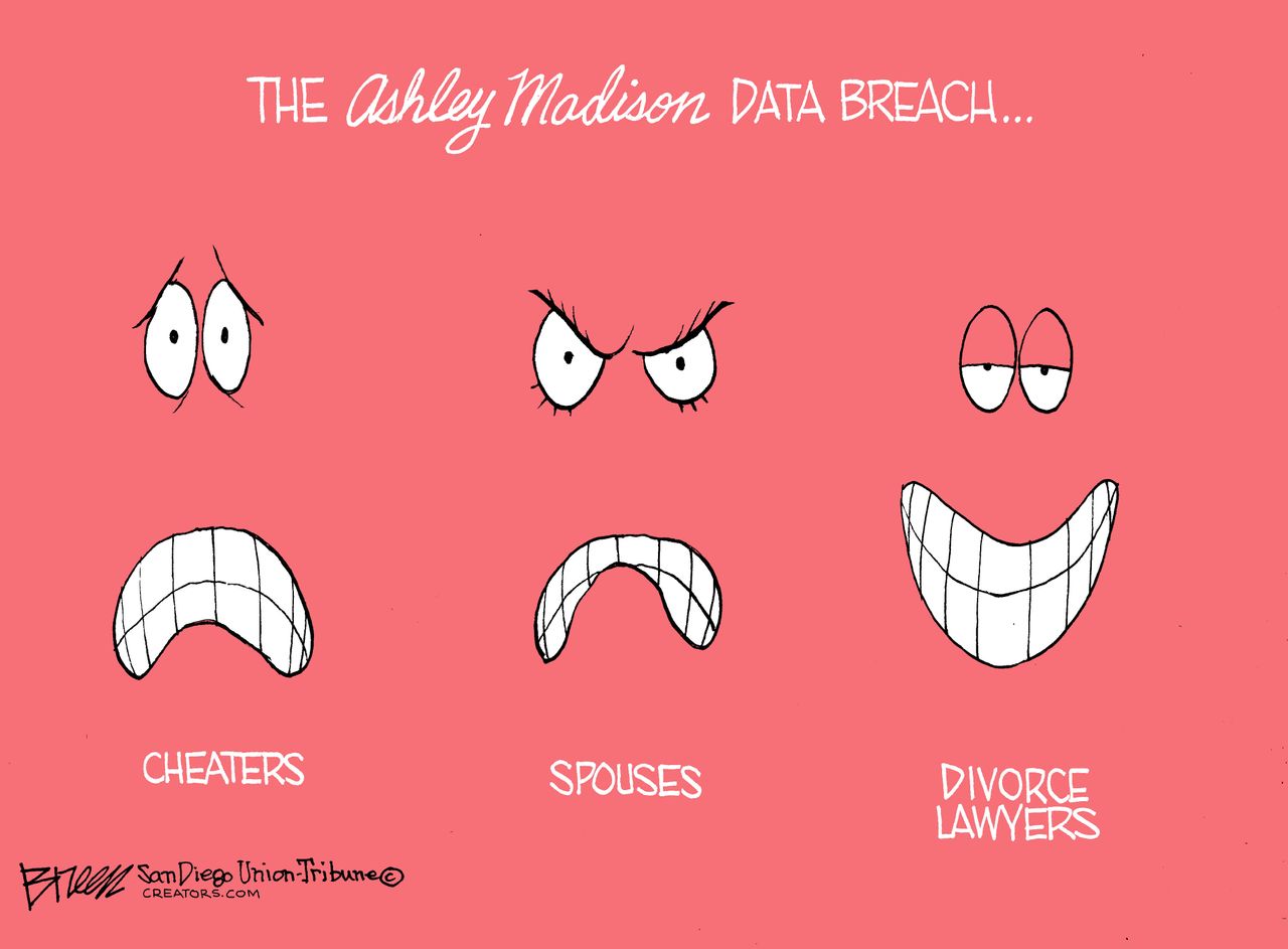 Editorial cartoon U.S. Ashley Madison