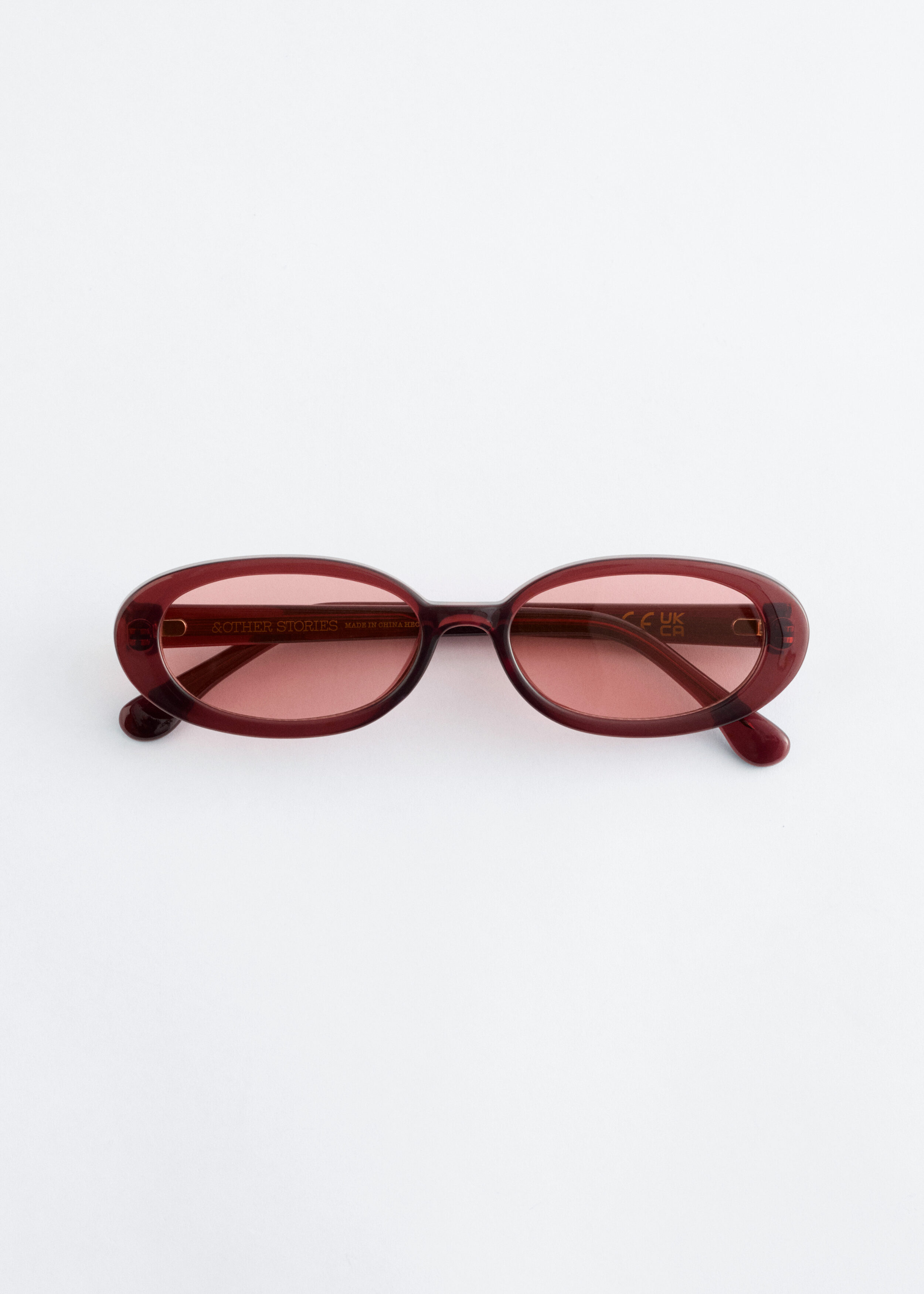 Slim Oval-Frame Sunglasses