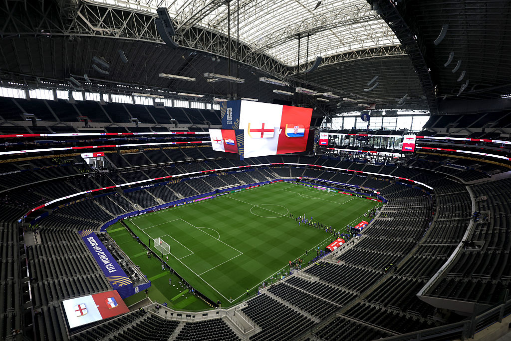 General view inside Dallas Stadium before the FIFA World Cup 2026 Group L match between England and Croatia on June 17, 2026 in Arlington, Texas.