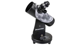 Celestron Firstscope telescope on a white background