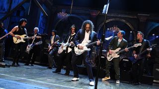 Metallica performing with Jeff Beck, Jimmy Page, Ronnie Wood, Flea and Joe Perry