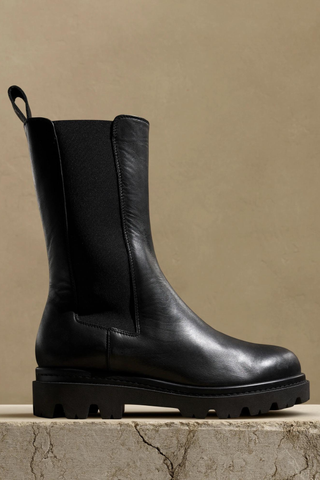 black Chelsea boots