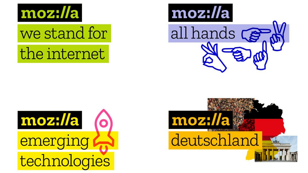 Mozilla logos in use