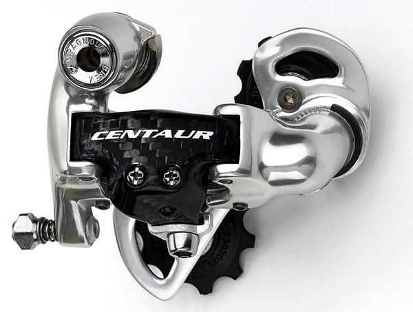 The Centaur rear derailleur gets a carbon plate.