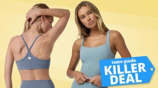 women wearing vuori kit with Tom's Guide Killer Deal badge