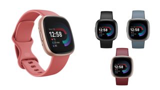 Fitbit Versa 4, one of the best fitness trackers for women, in a range of colours